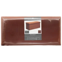 POUF PLIANT DOUBLE VELOURS LILOU AMBRE D.76X38CM