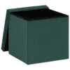 POUF PLIANT TESS VELOURS VERT CEDRE