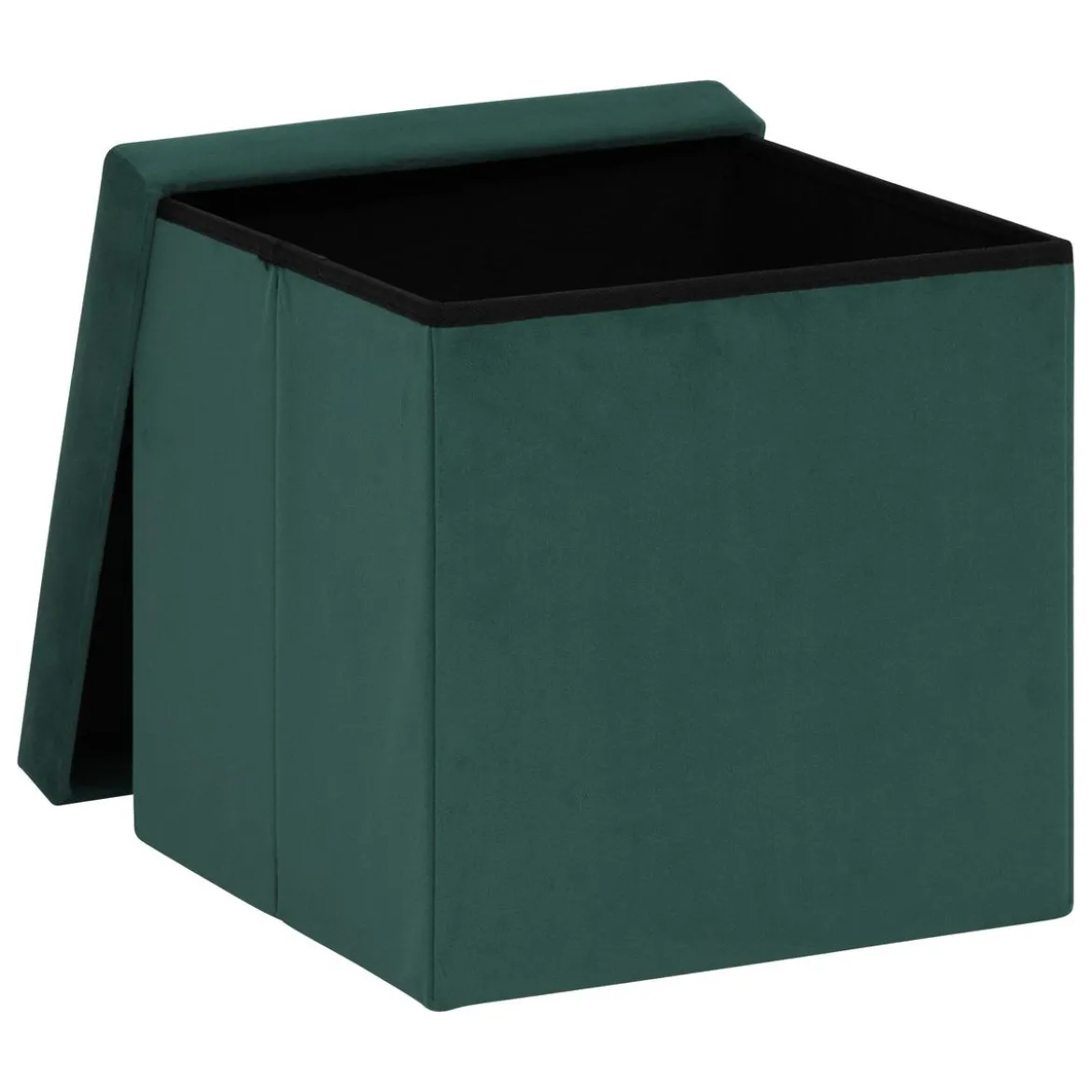 POUF PLIANT TESS VELOURS VERT CEDRE