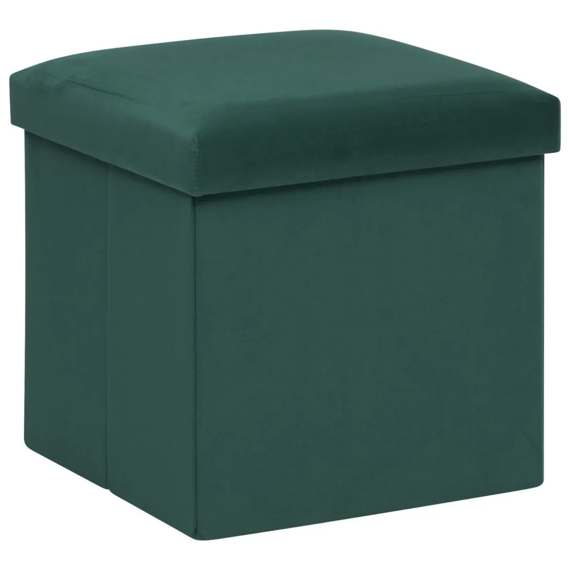 POUF PLIANT TESS VELOURS VERT CEDRE