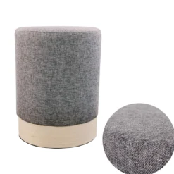 POUF SCANDINAVE CHINE ANTHRACITE 30 CM