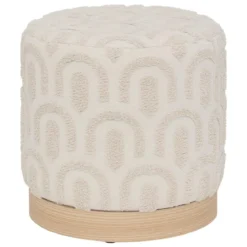 POUF TUFTE COPAS BLANC