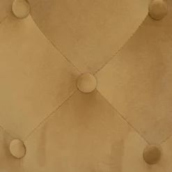 POUF VELOURS ADRIANA OCRE