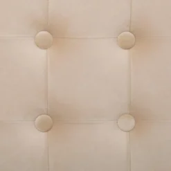 POUF VELOURS BEIGE LEANDRE