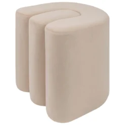 POUF VELOURS BOLAN BEIGE