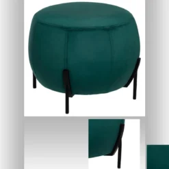 POUF VELOURS CALABAZA CEDRE