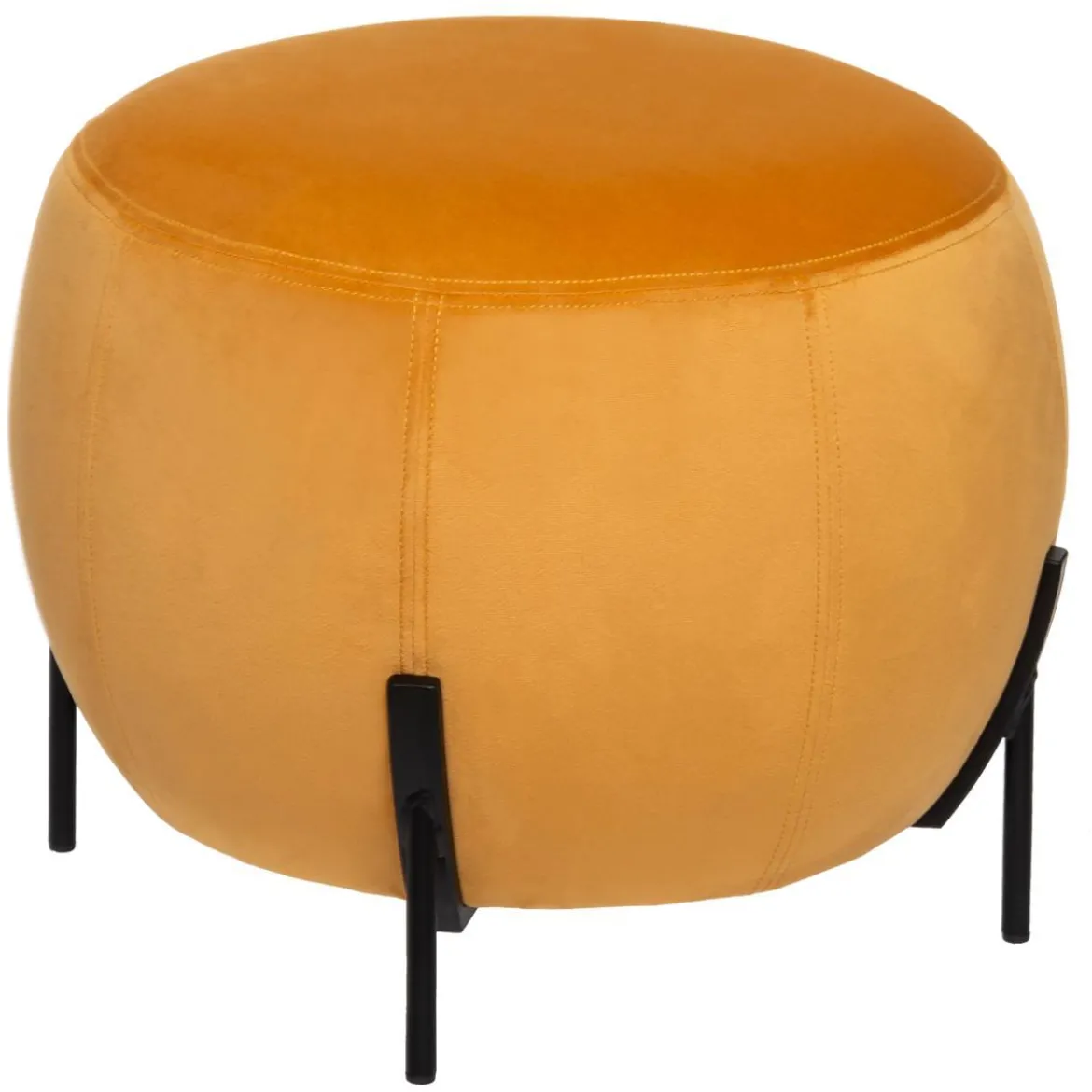 POUF VELOURS CALABAZA OCRE