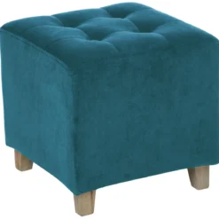 POUF VELOURS DUCK LEANDRE 35X35X35CM