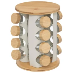 RACK 16 EPICES METAL BAMBOU SENSIA