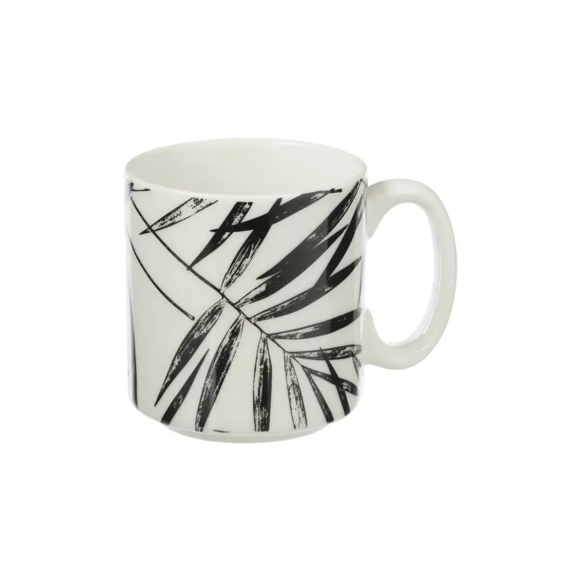 RACK 4 MUGS FLORAL GREEN 24CL