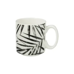 RACK 4 MUGS FLORAL GREEN 24CL