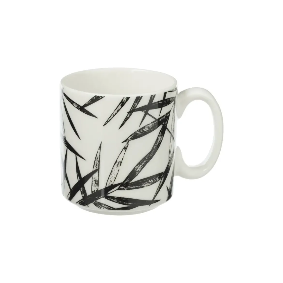 RACK 4 MUGS FLORAL GREEN 24CL