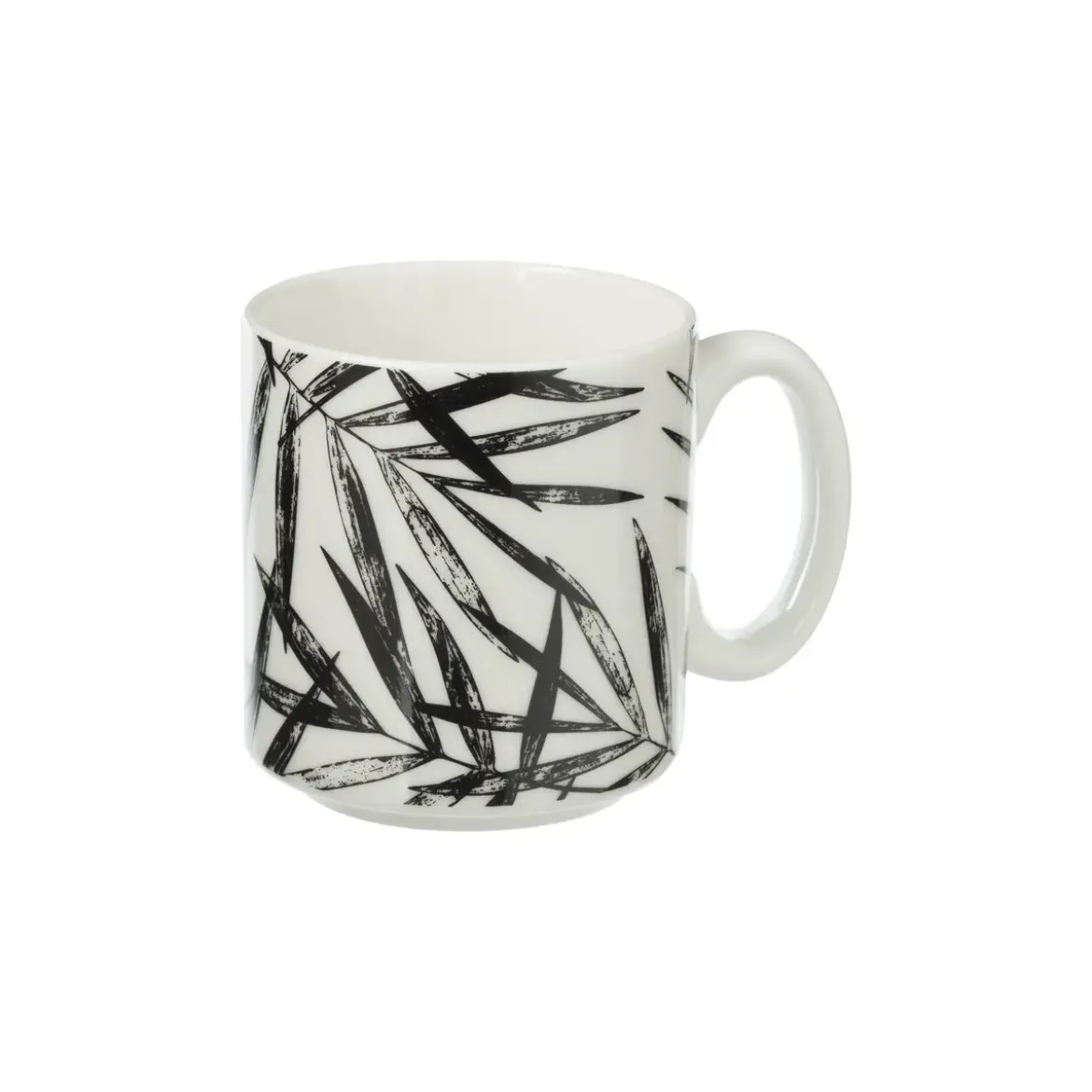RACK 4 MUGS FLORAL GREEN 24CL