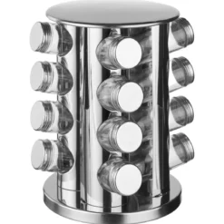 RACK ROTATIF 16 POTS A EPICES SUPPORT INOX