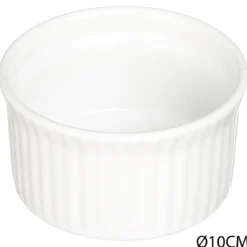 RAMEQUIN CERAMIQUE BLANC 10CM