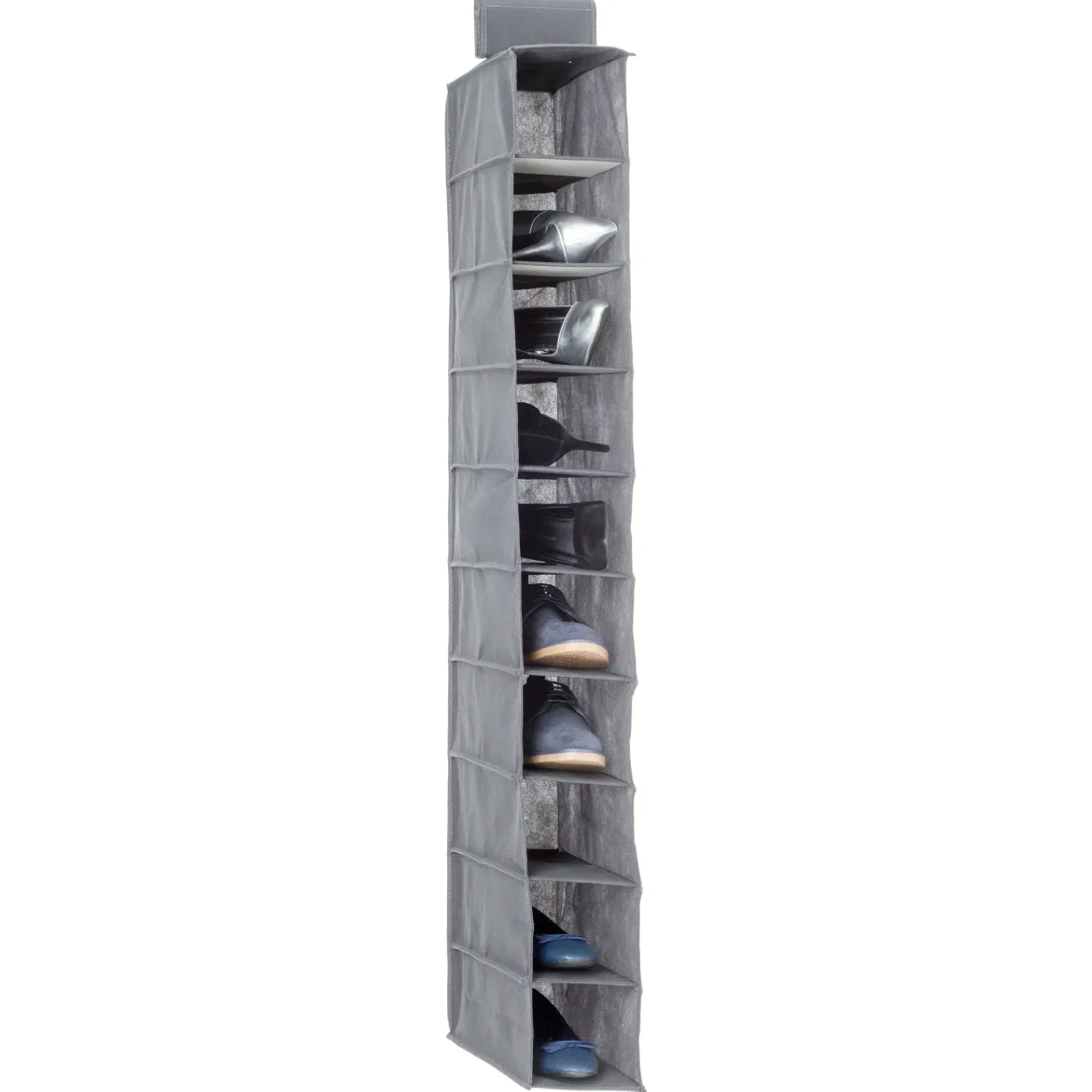RANGEMENT A CHAUSSURES 10 CASES GRIS CLAIR