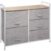 RANGEMENT 5 TIROIRS GRIS CLAIR