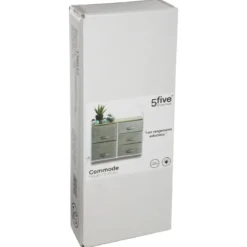 RANGEMENT 5 TIROIRS GRIS CLAIR