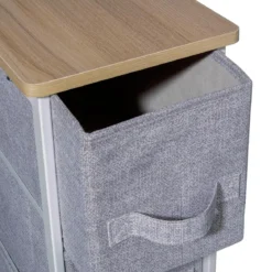 RANGEMENT 4 TIROIRS GRIS CLAIR