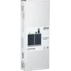 RANGEMENT 5 TIROIRS GRIS FONCE