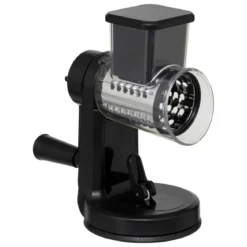 RAPE AVEC MANIVELLE 3 LAMES VENTOUSE SILVER PRO NOIR