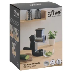 RAPE AVEC MANIVELLE 3 LAMES VENTOUSE SILVER PRO NOIR