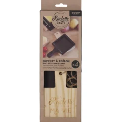 REPOSE POELON RACLETTE BOIS X4 PIECES
