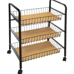 RESSERRE RECTANGLE METAL BOIS NERA