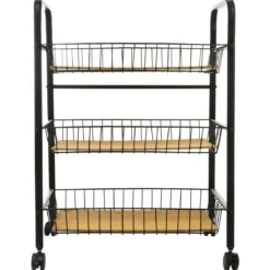 RESSERRE RECTANGLE METAL BOIS NERA