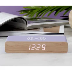 REVEIL CHARGEUR BOIS VIOLET