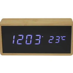 REVEIL LED GRAND MODELE FIBRE BOIS NATUREL