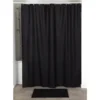 RIDEAU DE DOUCHE MICROFIBRE 180X200CM NOIR