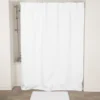 RIDEAU DE DOUCHE MICROFIBRE 180X200CM EFFET GAUFRE BLANC