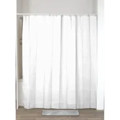 RIDEAU DE DOUCHE PEVA 180 X 200 CM   BLANC