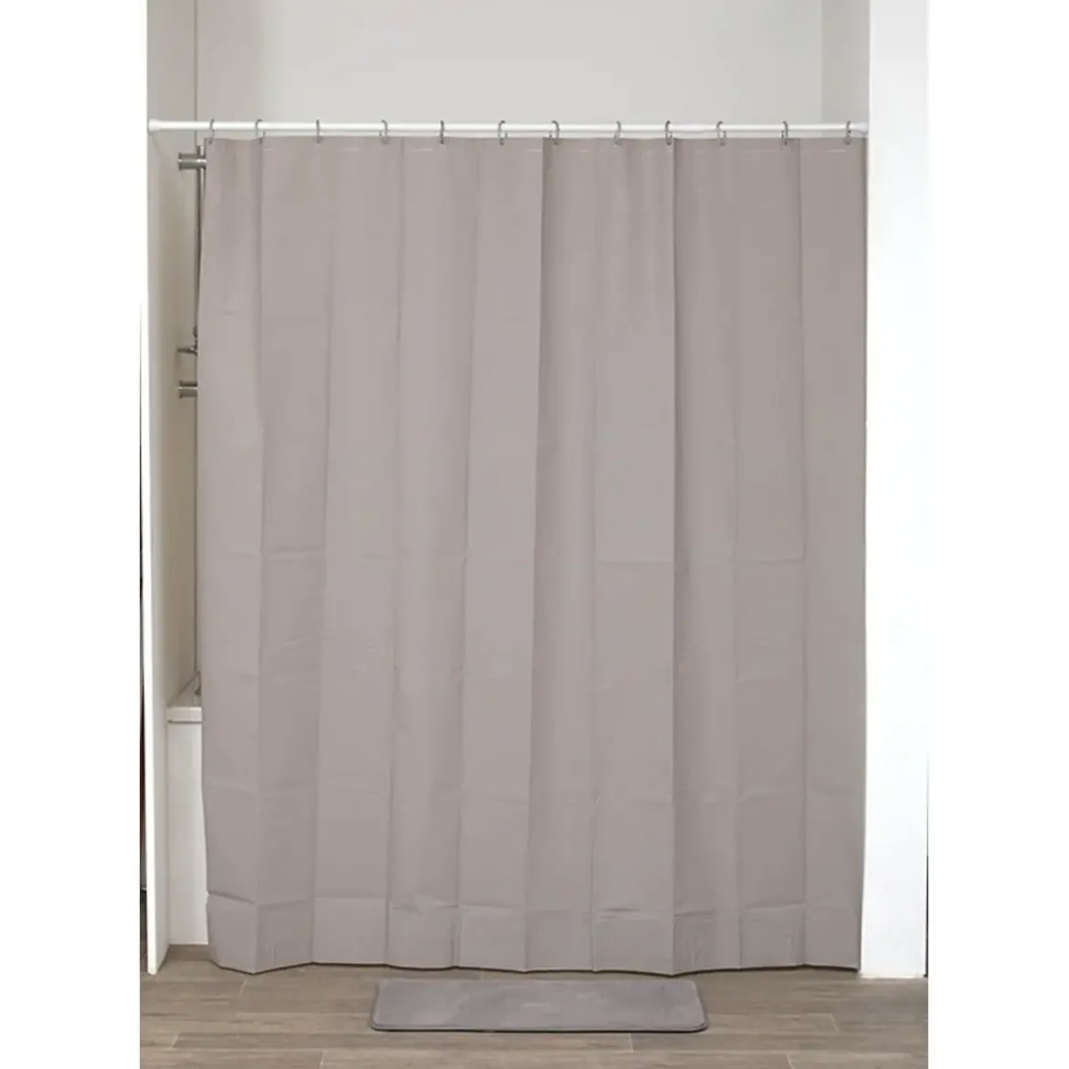 RIDEAU DE DOUCHE PEVA 180 X 200 CM TAUPE