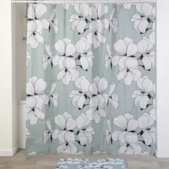 RIDEAU DE DOUCHE 180X180CM ECRIN VERT