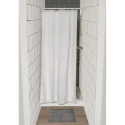 RIDEAU SPECIAL DOUCHE 120X180CM 8 ANNEAUX BLANC