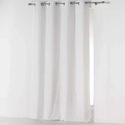 RIDEAU A OEILLETS 140X260CM ABSOLU BLANC