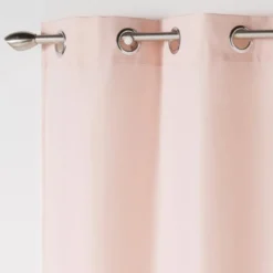 RIDEAU A OEILLETS 140X260CM ABSOLU ROSE PALE