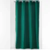 RIDEAU A OEILLETS 135X240CM COTON LAVE LINETTE EMERAUDE