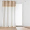 RIDEAU A OEILLETS 140X240CM FRANGE CIRRUS