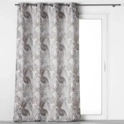 RIDEAU A OEILLETS 140X260CM JACQUARD FAGGY TAUPE