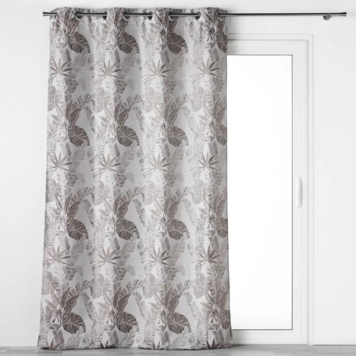 RIDEAU A OEILLETS 140X260CM JACQUARD FAGGY TAUPE