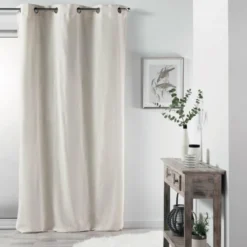 RIDEAU A OEILLETS 140X260CM LYRAE NATUREL