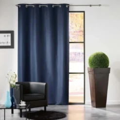 RIDEAU A OEILLETS 140X240CM MEZZO INDIGO