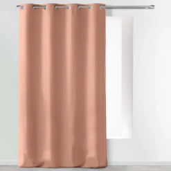 RIDEAU A OEILLETS 140X260CM MICROFIBRE ABSOLU BLUSH