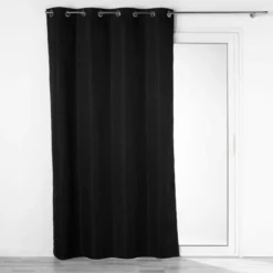RIDEAU A OEILLETS 140X260CM OCCULTANT DARKO NOIR