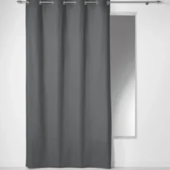 RIDEAU A OEILLETS 140X240CM PANAMA ARDOISE