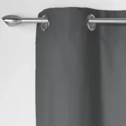 RIDEAU A OEILLETS 140X240CM PANAMA ARDOISE