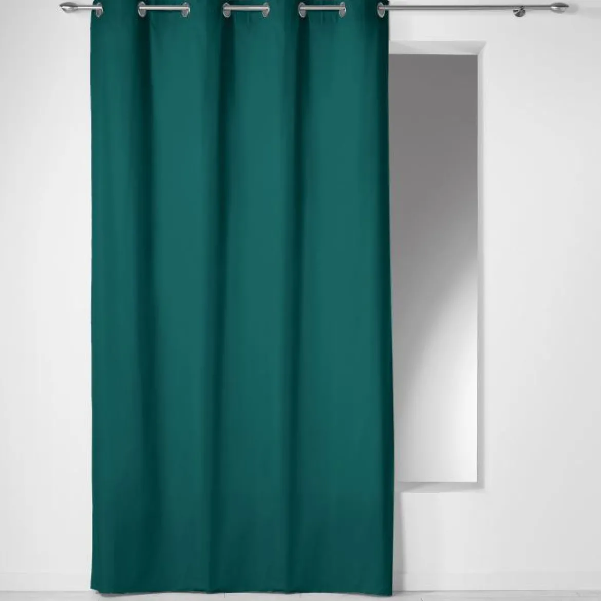 RIDEAU A OEILLETS 140X240CM PANAMA EMERAUDE
